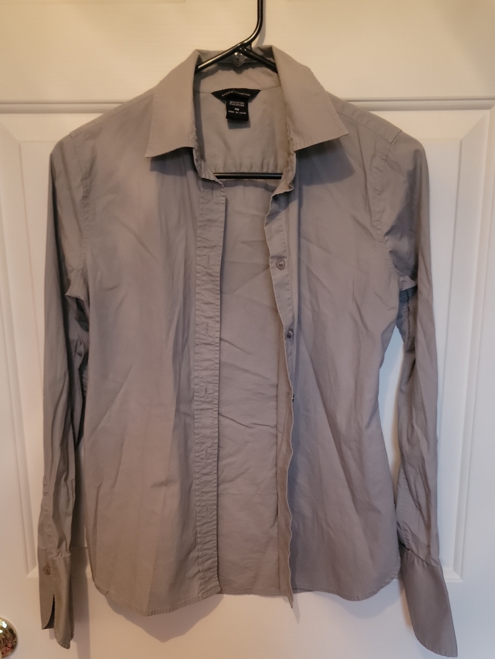 Moda International Button Down Gray Dress Shirt. Size xs. Like New.